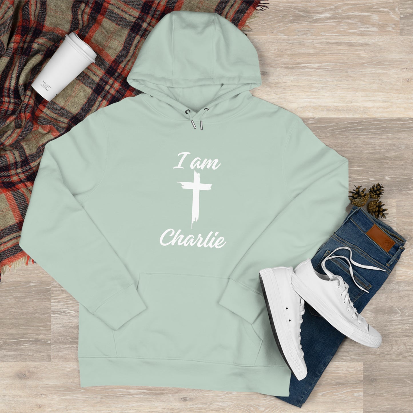 I Am Charlie Sweatshirt, Christian Hoodie, Faith-Based Apparel, Unique Gift for Him/Her - Unisex King Hooded Sweatshirt
