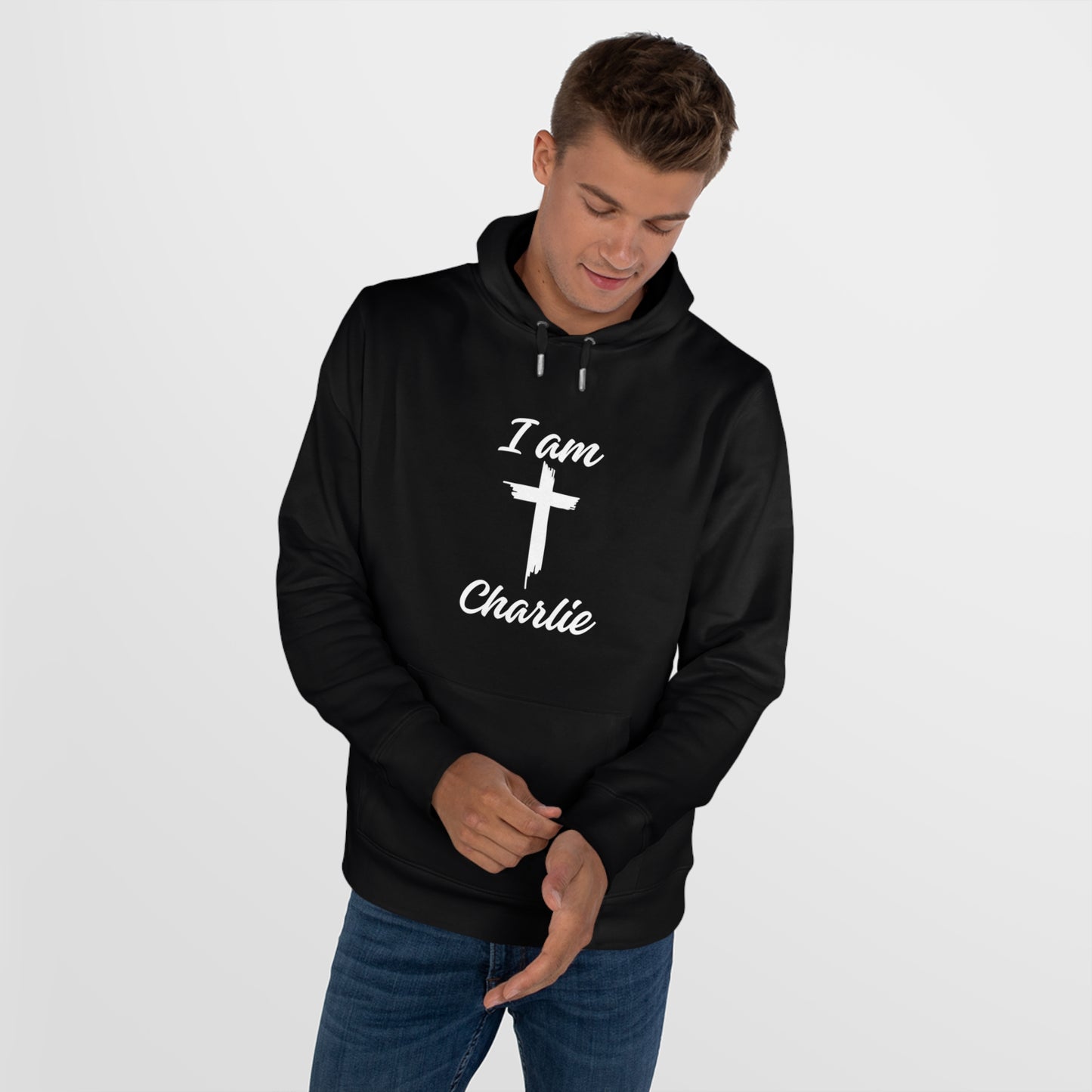 I Am Charlie Sweatshirt, Christian Hoodie, Faith-Based Apparel, Unique Gift for Him/Her - Unisex King Hooded Sweatshirt