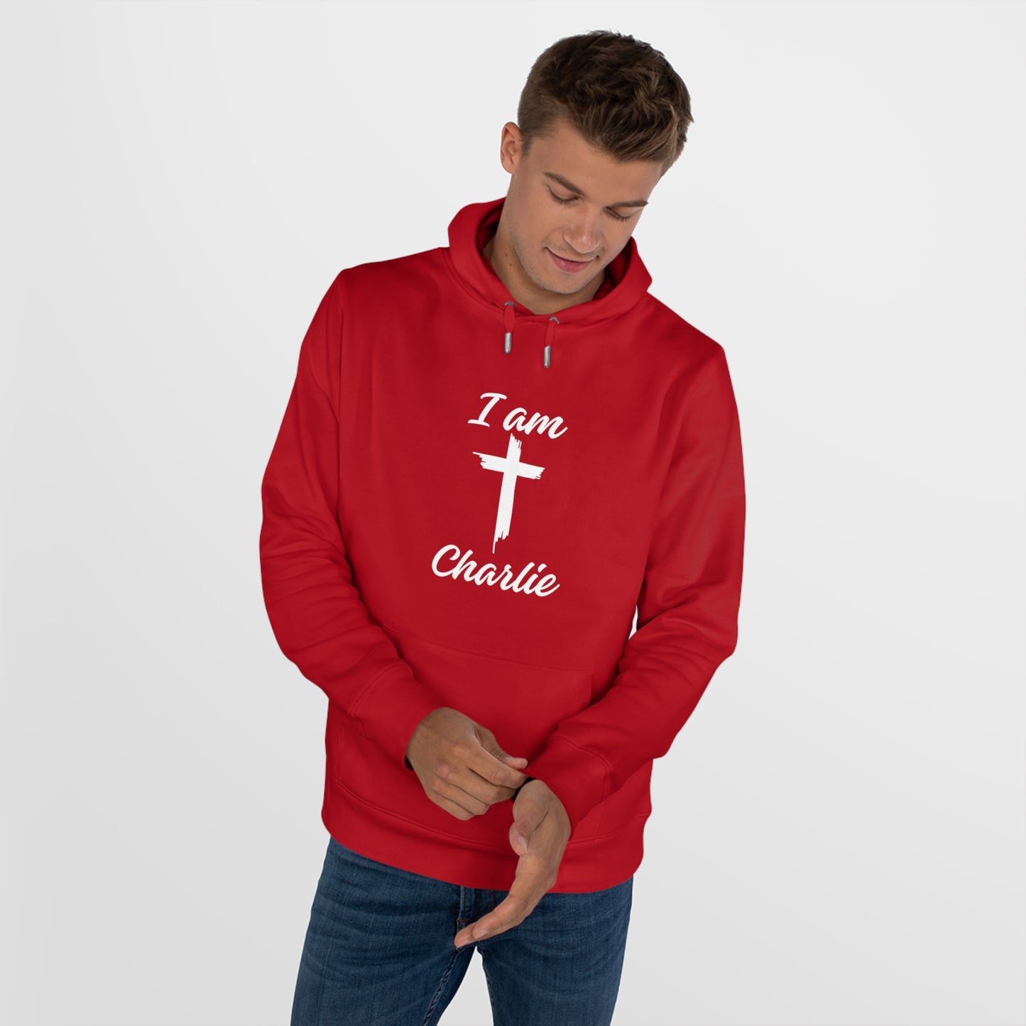I Am Charlie Sweatshirt, Christian Hoodie, Faith-Based Apparel, Unique Gift for Him/Her - Unisex King Hooded Sweatshirt