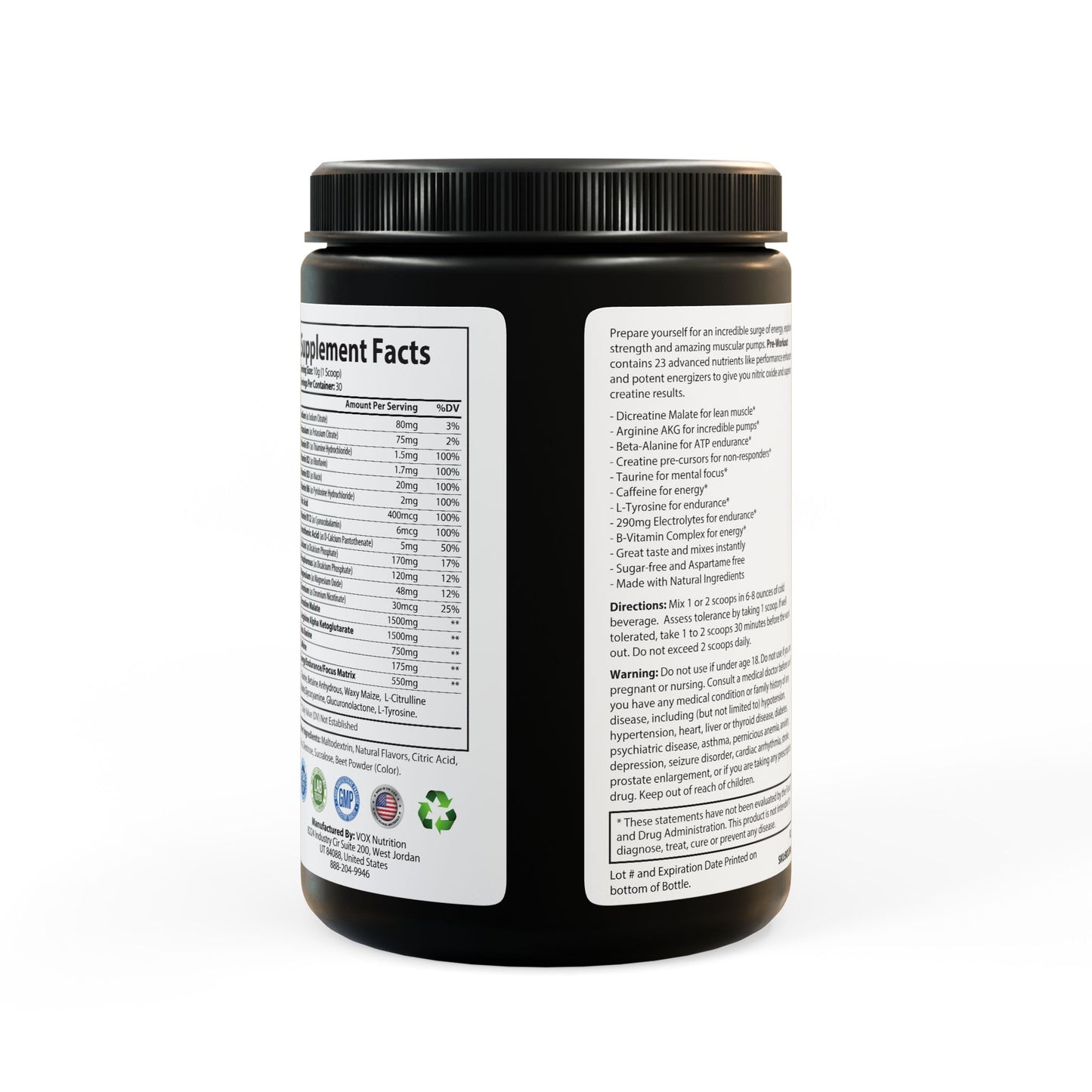 Pre-Workout Supplement, Watermelon (300g, 10.58oz) IslandVibe Wellness - Melon Madness