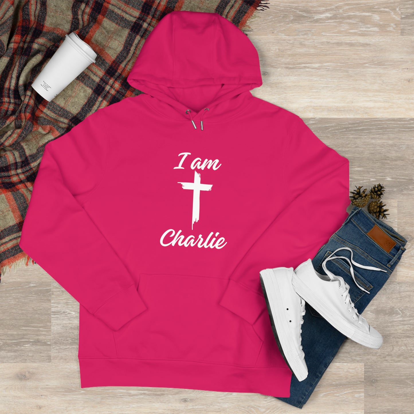I Am Charlie Sweatshirt, Christian Hoodie, Faith-Based Apparel, Unique Gift for Him/Her - Unisex King Hooded Sweatshirt