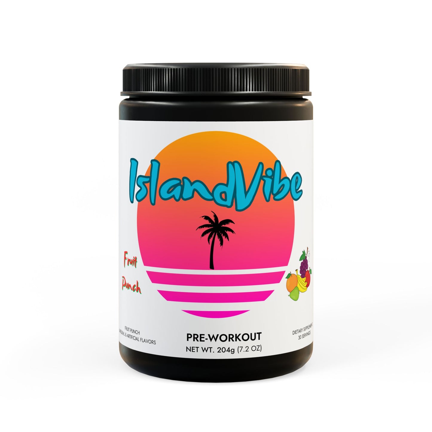 Pre-Workout Supplement, Fruit Punch (204g, 7.1oz) IslandVibe Wellness - Fruit Punch