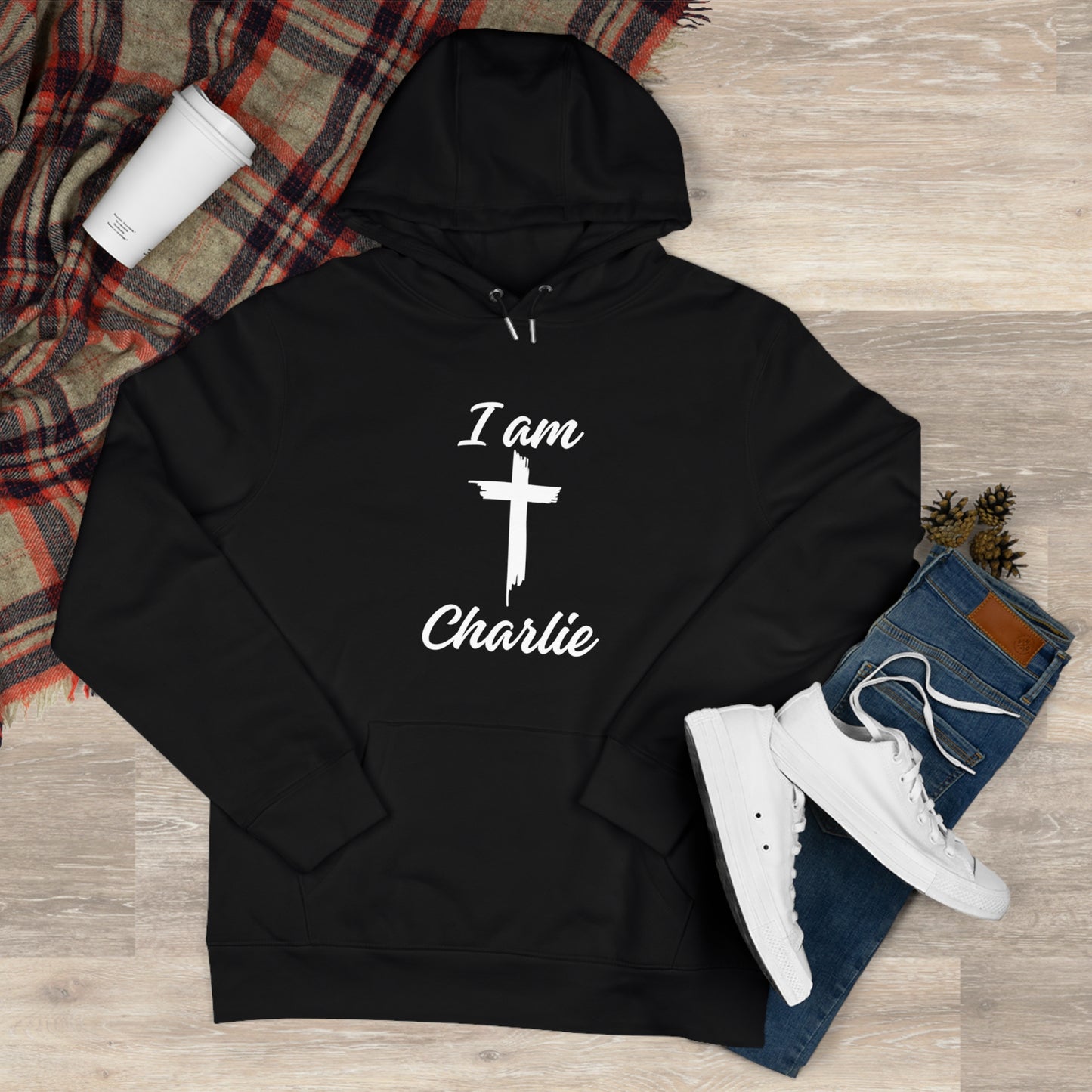 I Am Charlie Sweatshirt, Christian Hoodie, Faith-Based Apparel, Unique Gift for Him/Her - Unisex King Hooded Sweatshirt