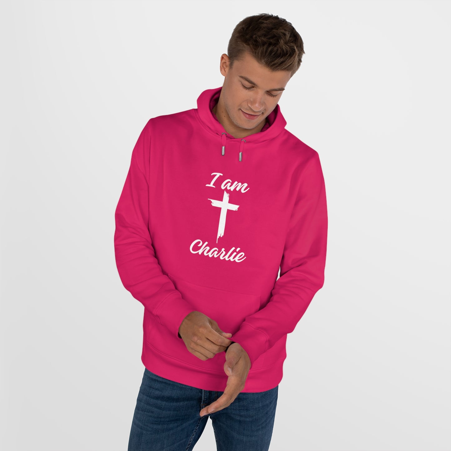I Am Charlie Sweatshirt, Christian Hoodie, Faith-Based Apparel, Unique Gift for Him/Her - Unisex King Hooded Sweatshirt
