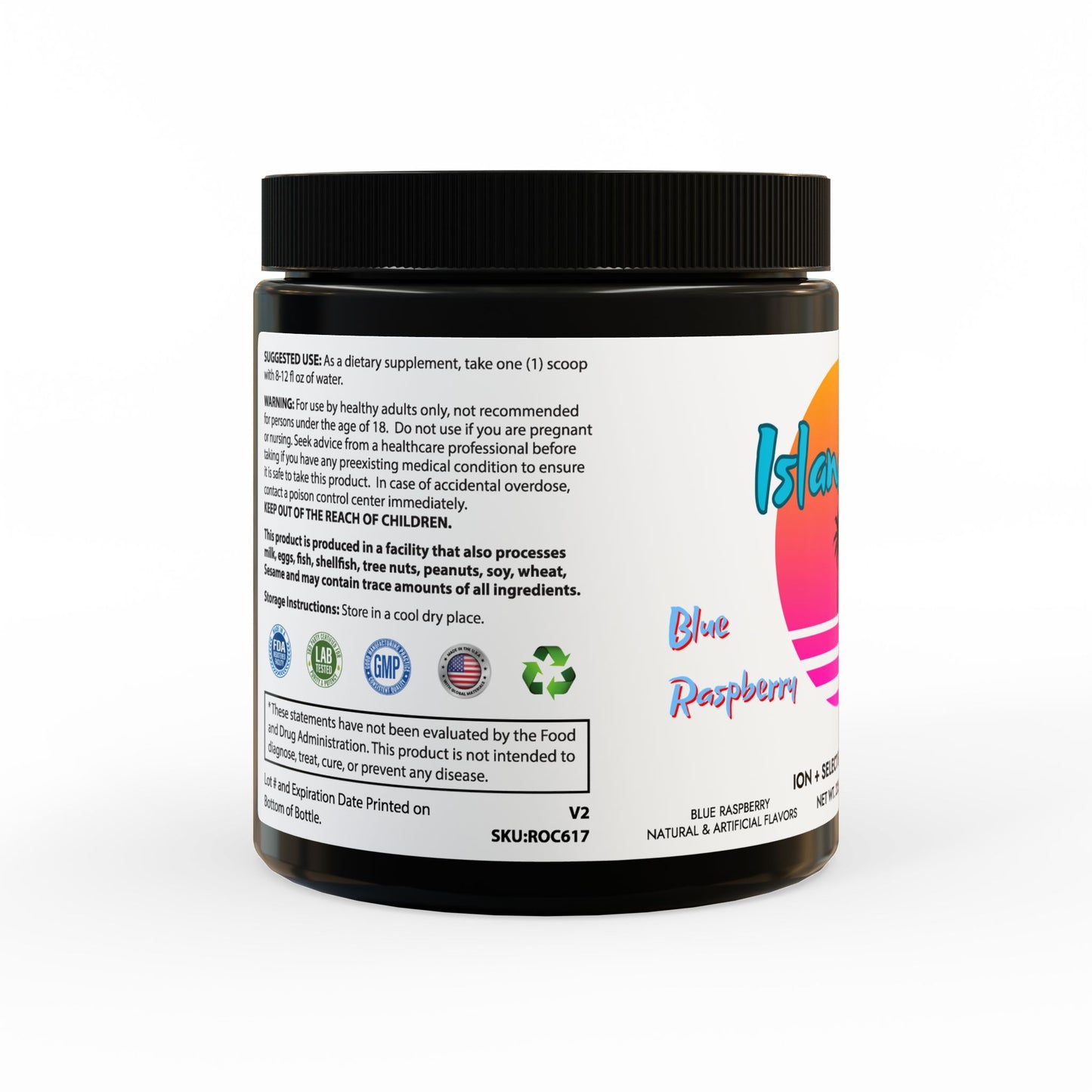 ION + Select Electrolyte Supplement (225g, 7.9oz) IslandVibe Wellness - Blue Raspberry