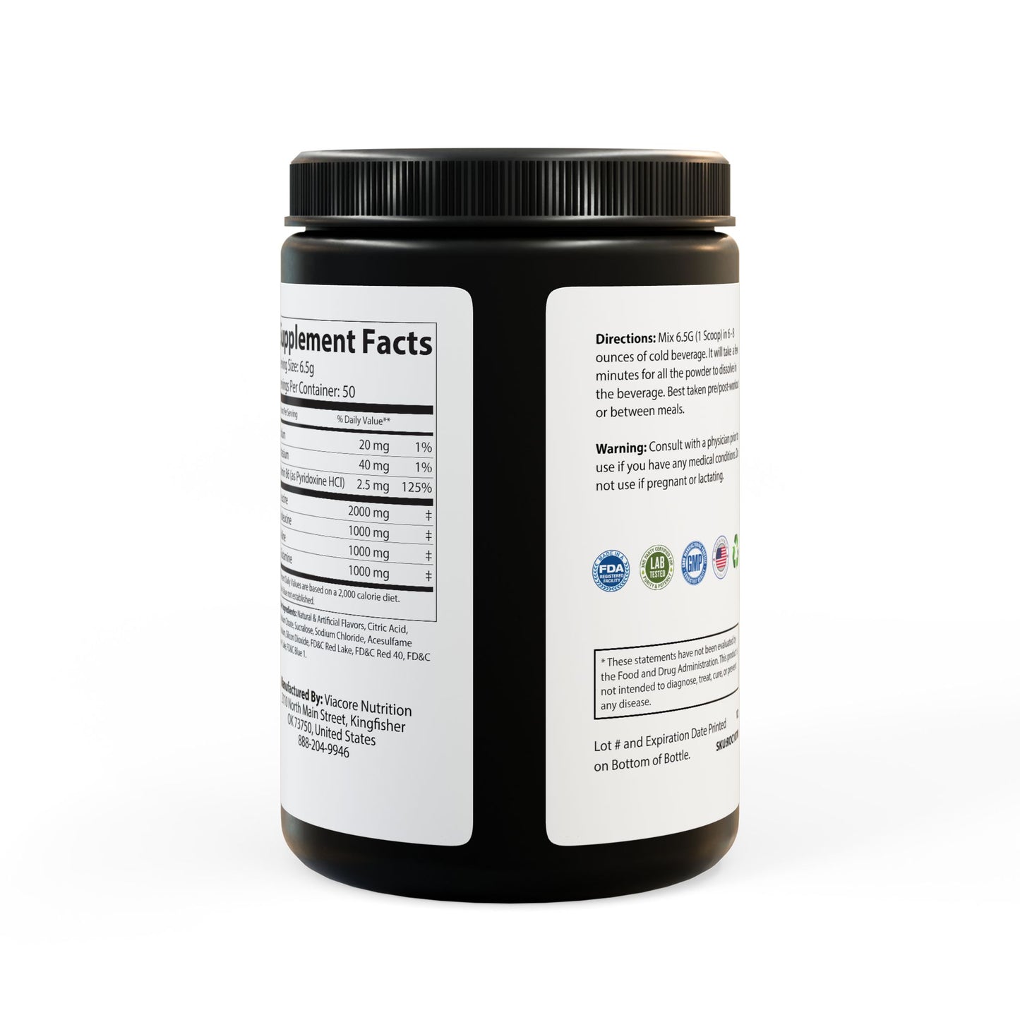 BCAA Supplement, Grape (325g, 11.46oz, 50 servings) IslandVibe Wellness - Grape Wave