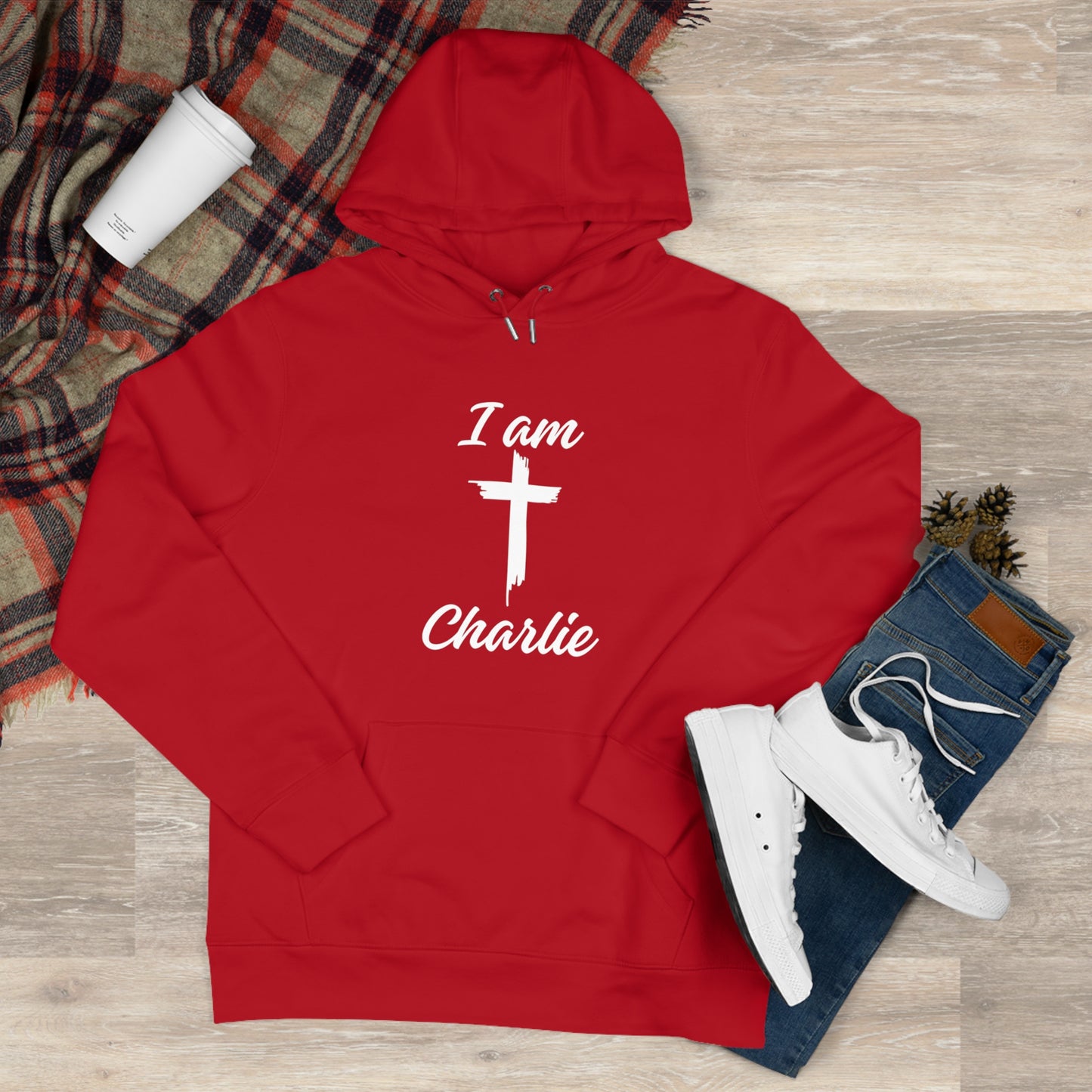 I Am Charlie Sweatshirt, Christian Hoodie, Faith-Based Apparel, Unique Gift for Him/Her - Unisex King Hooded Sweatshirt
