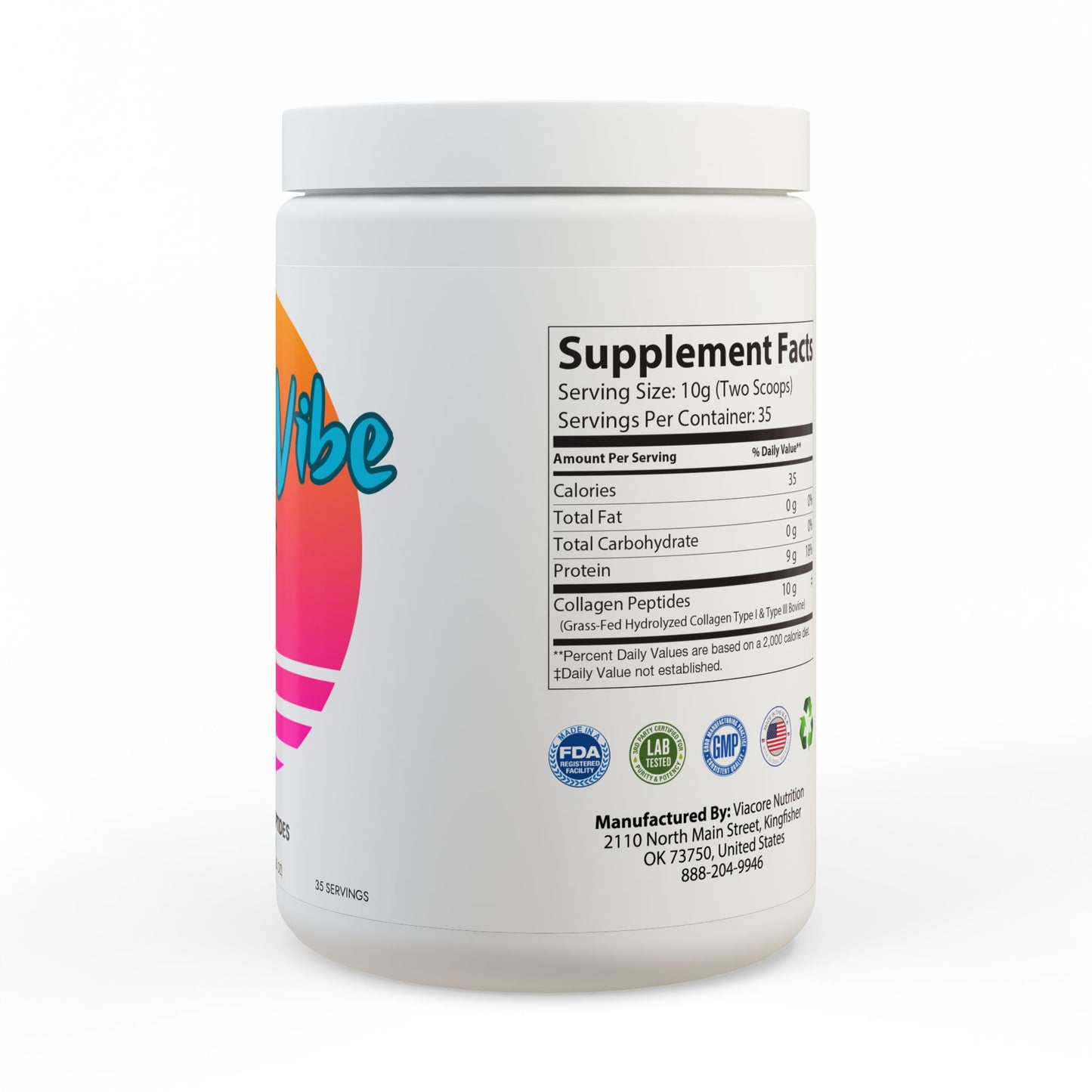 Collagen Peptides Type I & III Supplement (350g, 12.3oz) IslandVibe Wellness