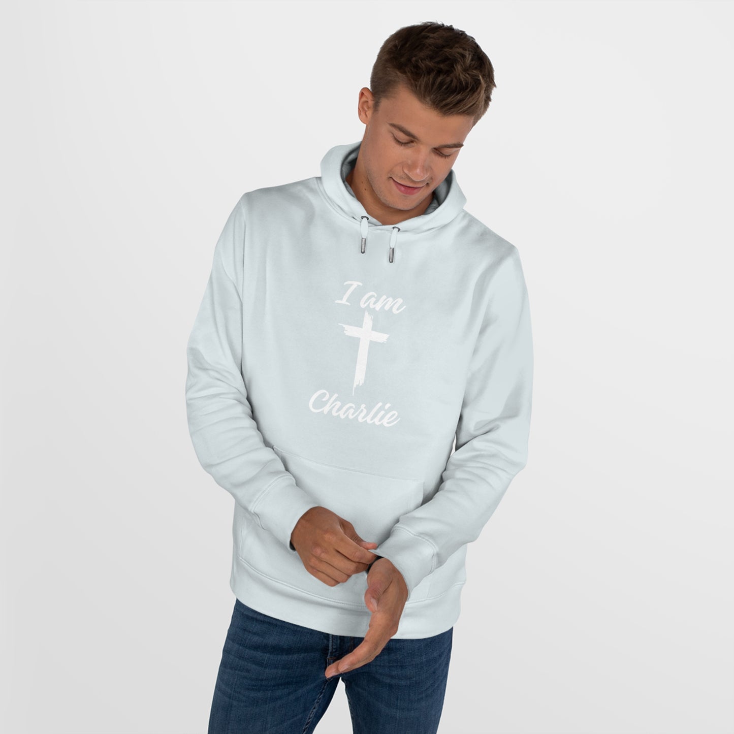 I Am Charlie Sweatshirt, Christian Hoodie, Faith-Based Apparel, Unique Gift for Him/Her - Unisex King Hooded Sweatshirt
