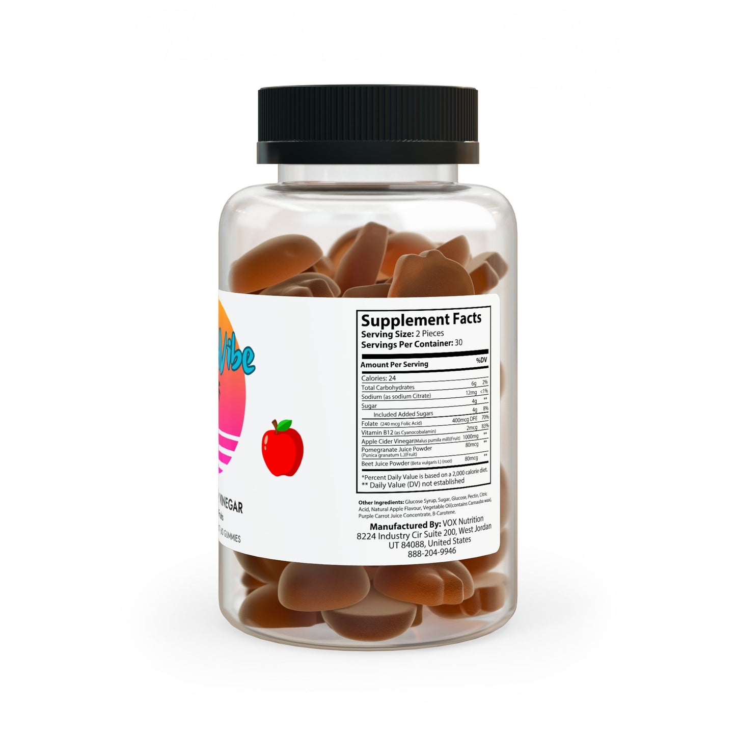 Apple Cider Vinegar Gummies (60 Gummies) IslandVibe Wellness