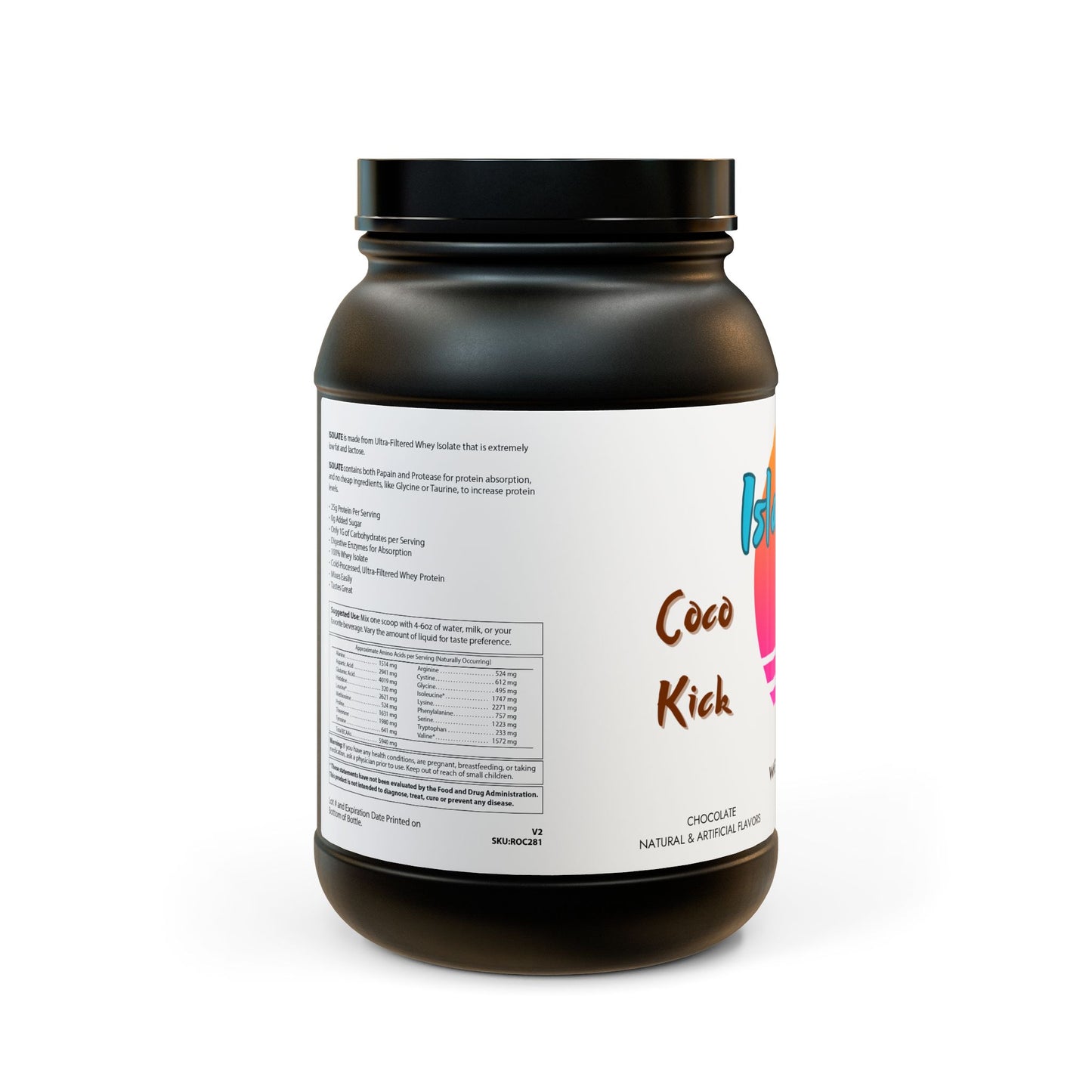 Whey Isolate Protein Supplement (907g, 2lb) IslandVibe Wellness - Coco Kick