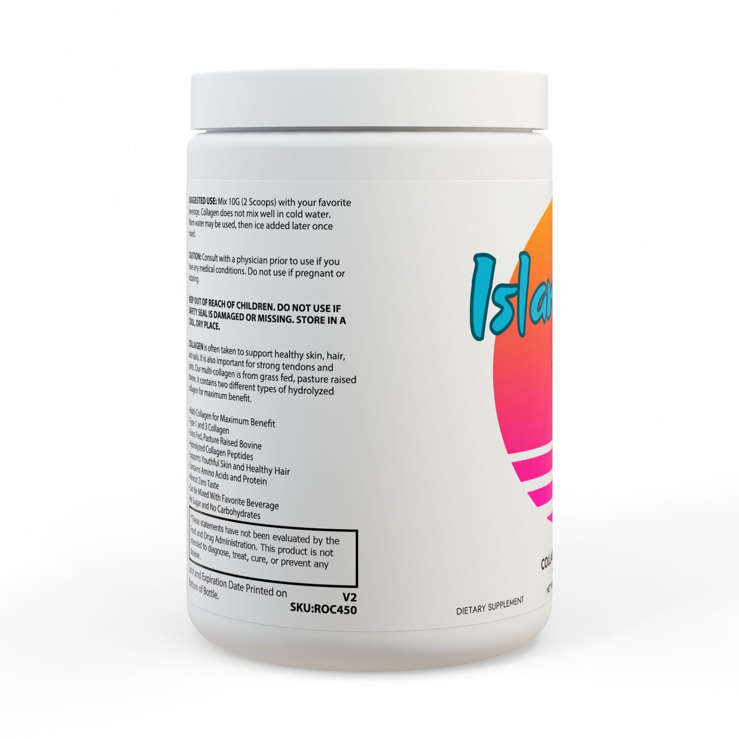 Collagen Peptides Type I & III Supplement (350g, 12.3oz) IslandVibe Wellness