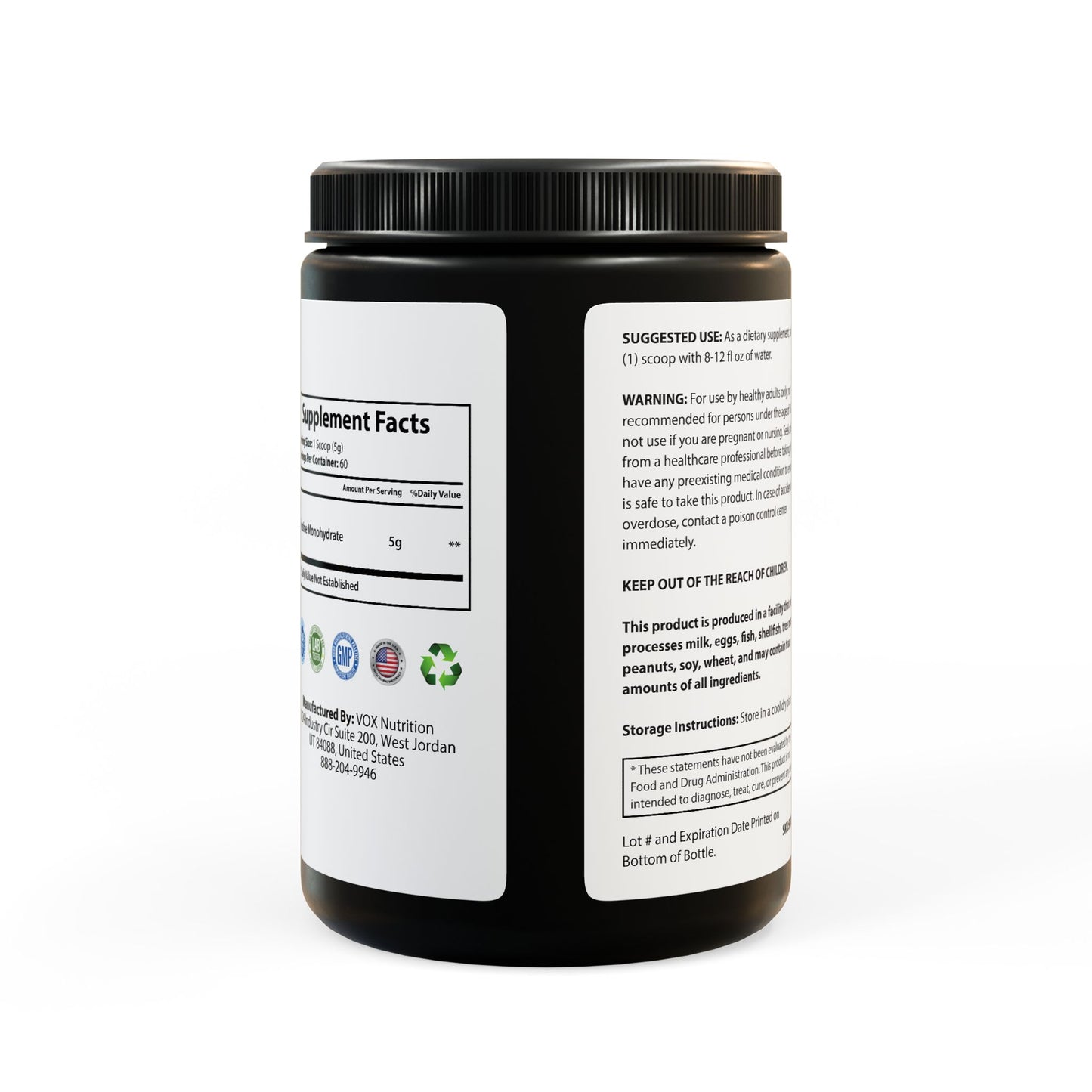 Creatine Monohydrate Supplement (300g, 10.58oz) IslandVibe Wellness