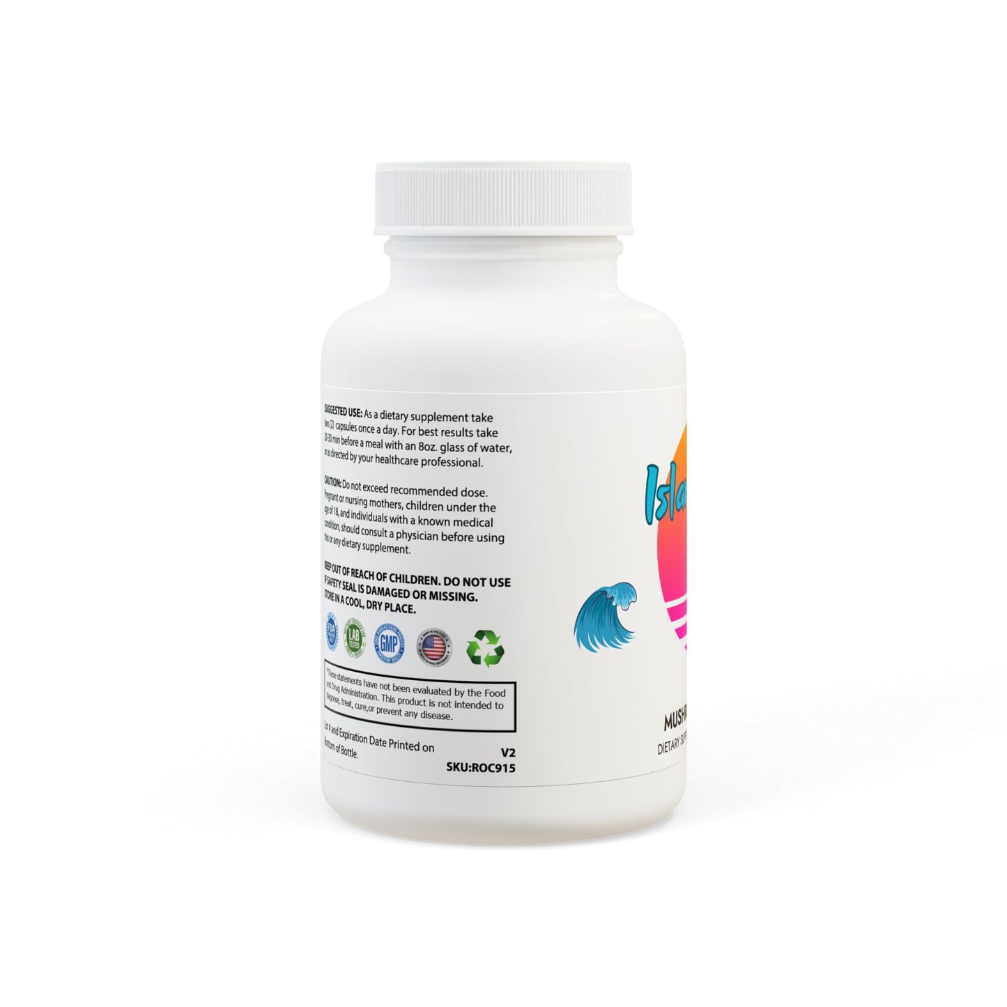 Mushroom Blend Supplement (60 Capsules) IslandVibe Wellness