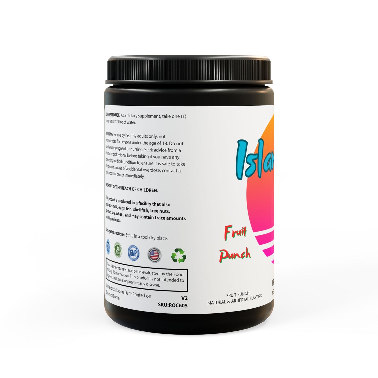 Pre-Workout Supplement, Fruit Punch (204g, 7.1oz) IslandVibe Wellness - Fruit Punch