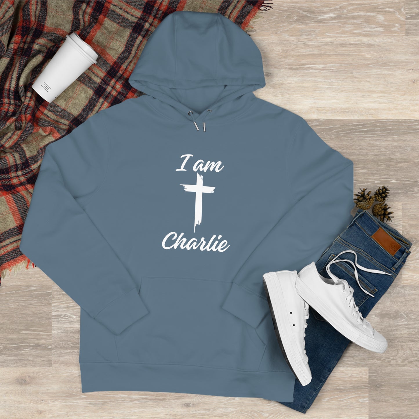 I Am Charlie Sweatshirt, Christian Hoodie, Faith-Based Apparel, Unique Gift for Him/Her - Unisex King Hooded Sweatshirt