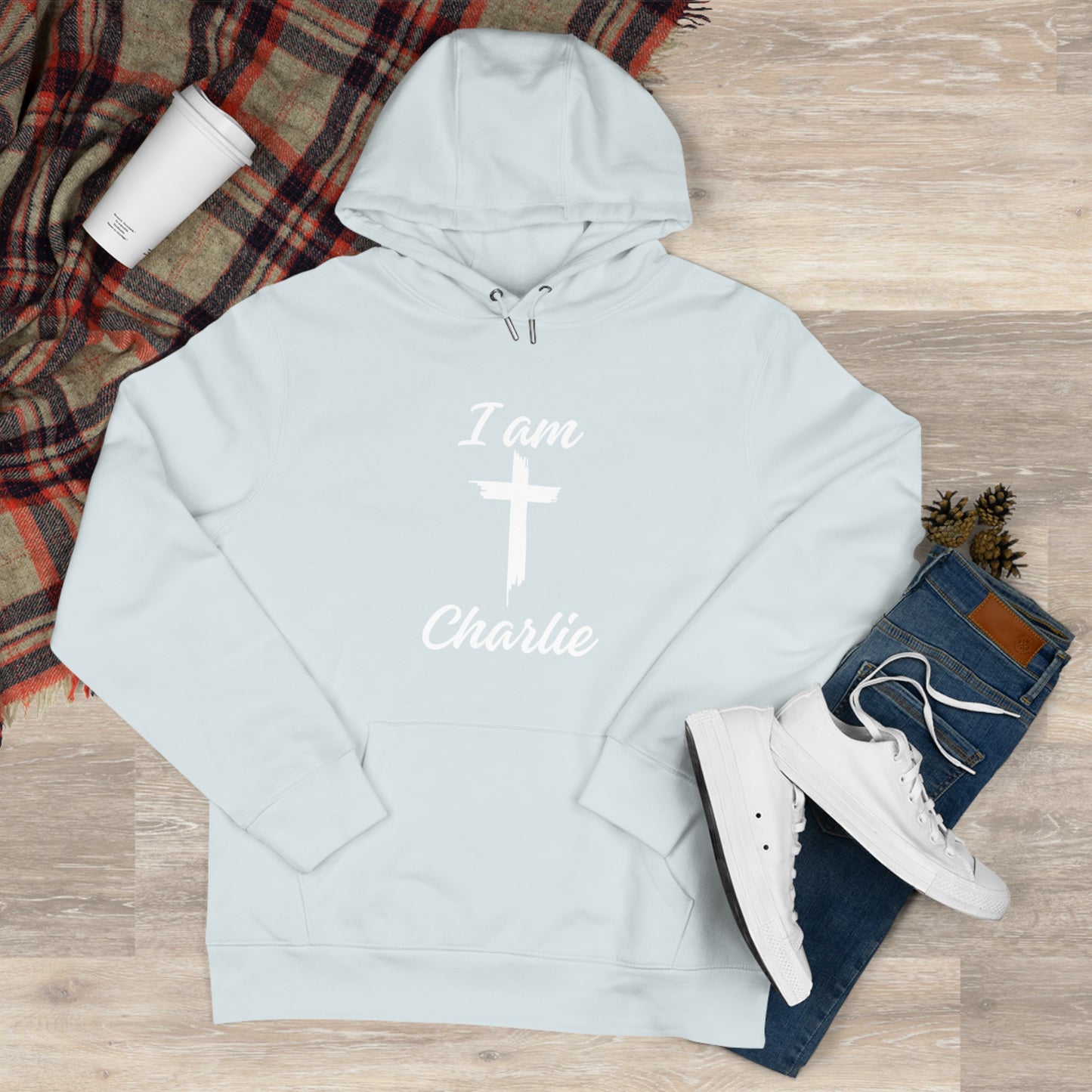 I Am Charlie Sweatshirt, Christian Hoodie, Faith-Based Apparel, Unique Gift for Him/Her - Unisex King Hooded Sweatshirt